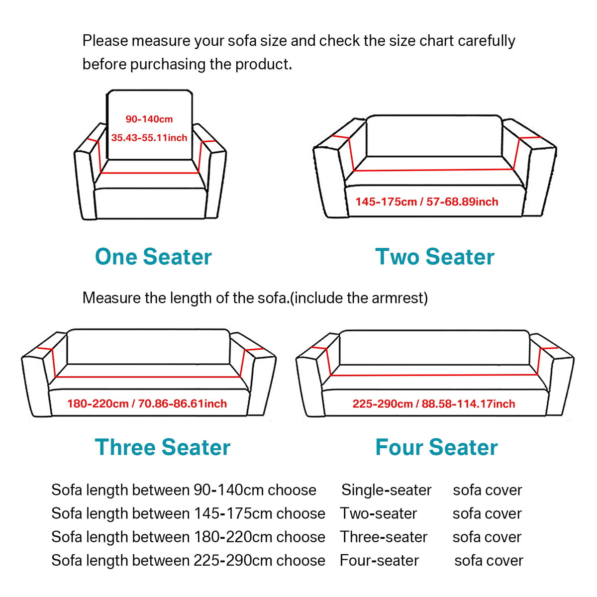 1 2 3 4 Seater Printed Sofa Cover Couch Slipcover, Elastic Stretch Armchair / Loveseat / Couch Sectional Sofa Slipcover Furniture with 1 Pillowcase Protector Dog Pet