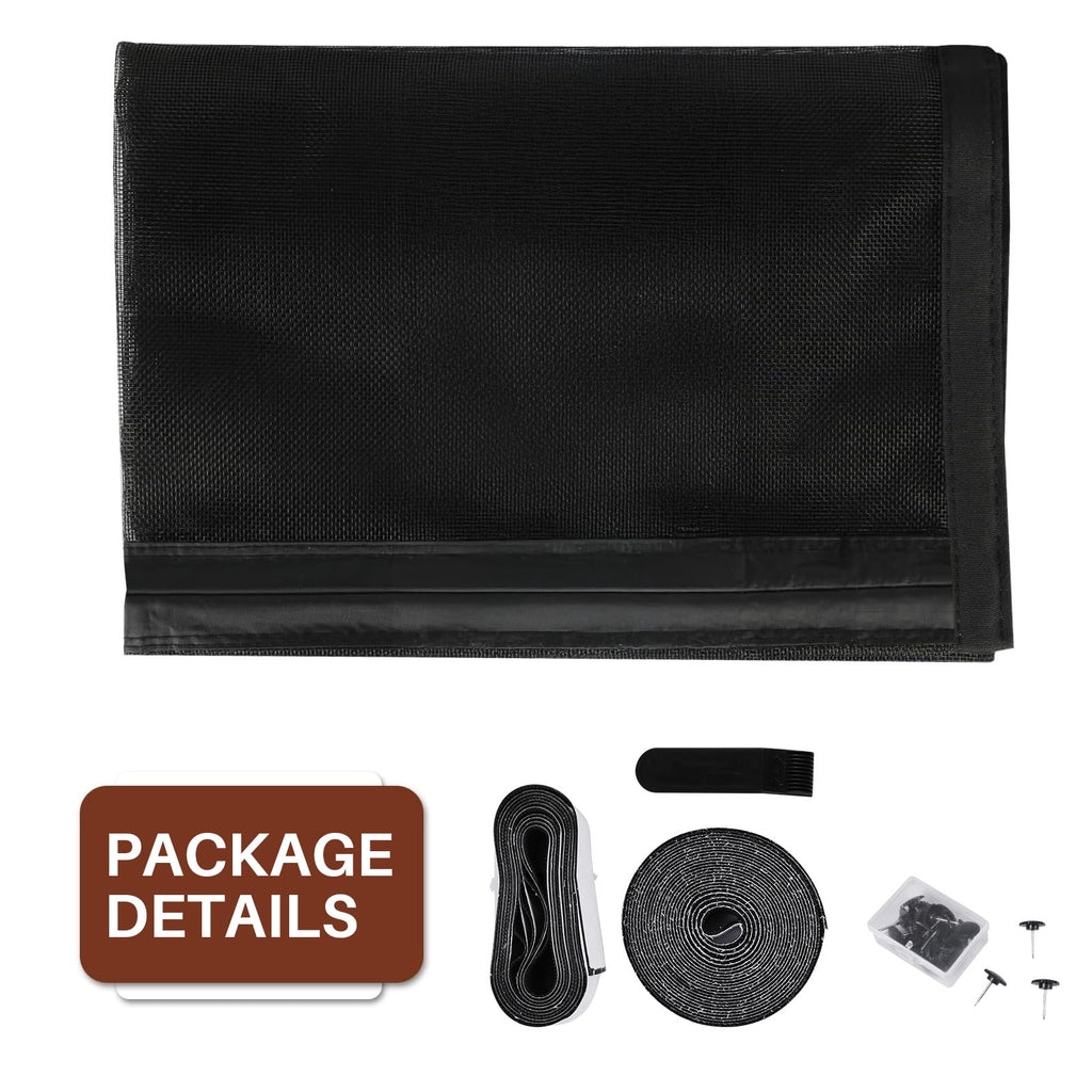 Magnetic Screen Door for Sliding Doors 72"x80", Screen Size 74"x81", Double-Sided Opening Screen Reinforced Mesh with Strong Magnets for French Front/Back Patio Doors