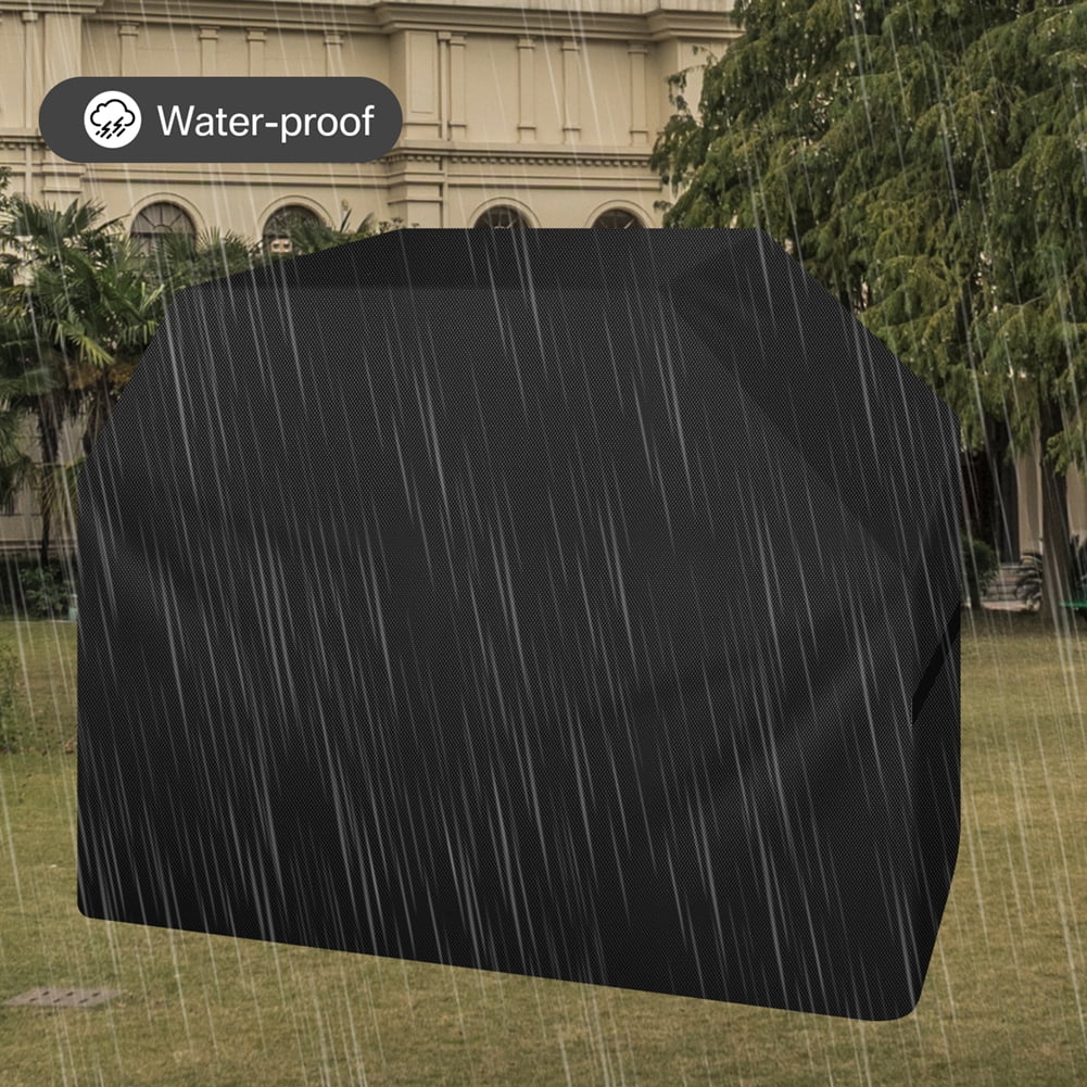 NEWEEN Grill Cover 58 inch BBQ Gas Grill Cover for Outdoor Grill, Waterproof, Anti-UV, Rip-Proof, Fade Resistant Material, Barbecue Cover with Storage Bag & Adjustable Hem Drawstring, Black