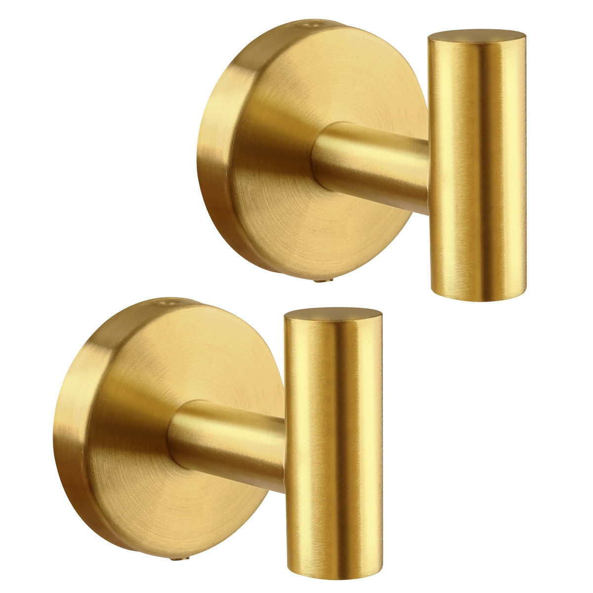 2 Pack Towel Hooks, Brushed Nickel SUS304 Stainless Steel Coat Robe Clothes Hook Modern Wall Hook Holder for Bathroom Kitchen Garage Hotel Wall Mounted