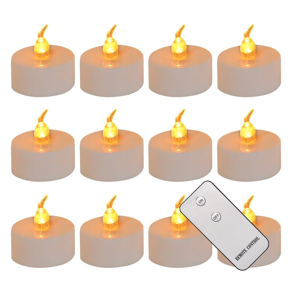 24PCS Flameless Votive Candles Electric Fake Candle Battery Operated LED Tea Lights in Warm White for Wedding, Table, Halloween,Christmas Decorations