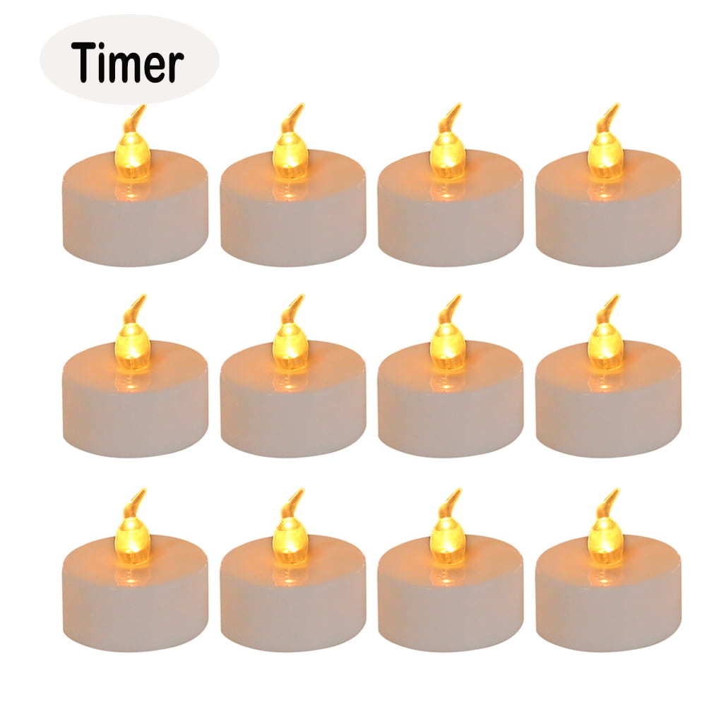 24PCS Flameless Votive Candles Electric Fake Candle Battery Operated LED Tea Lights in Warm White for Wedding, Table, Halloween,Christmas Decorations