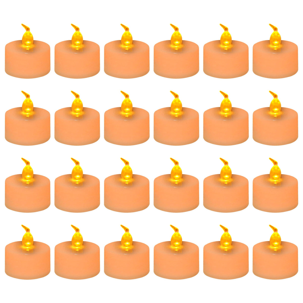 24PCS Flameless Votive Candles Electric Fake Candle Battery Operated LED Tea Lights in Warm White for Wedding, Table, Halloween,Christmas Decorations