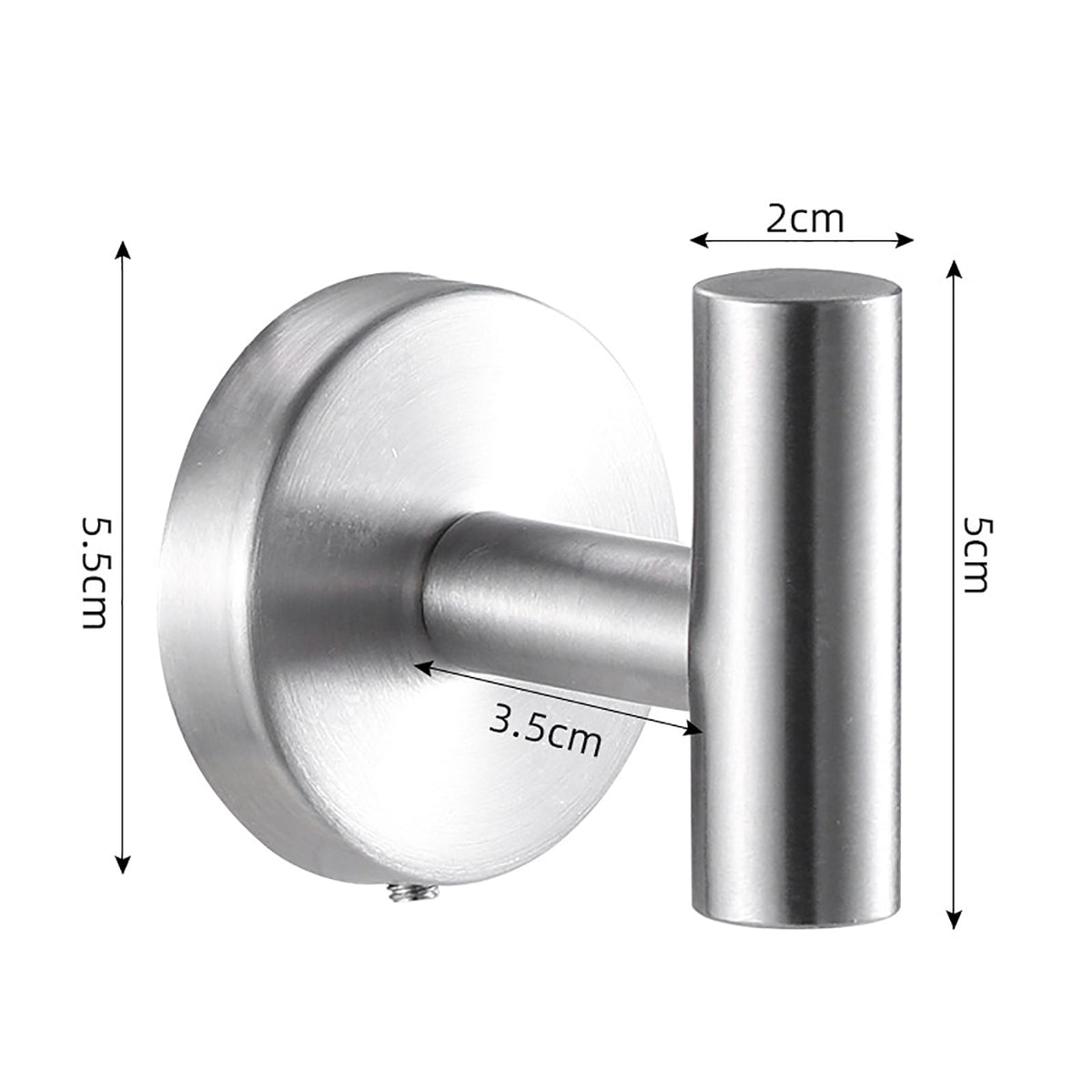 2 Pack Towel Hooks, Brushed Nickel SUS304 Stainless Steel Coat Robe Clothes Hook Modern Wall Hook Holder for Bathroom Kitchen Garage Hotel Wall Mounted