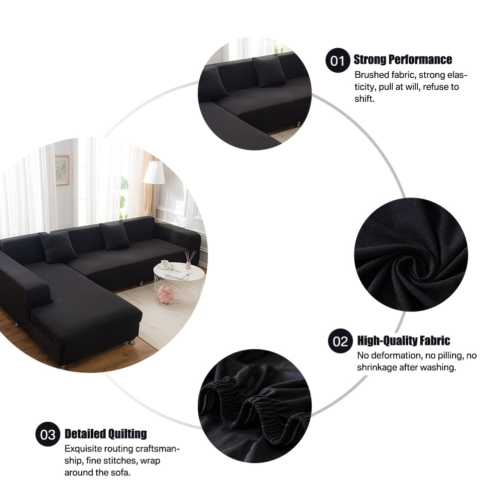 NEWEEN Sofa Cover Slipcover Stretch Elastic 1/2/3/4 Seater Chair Loveseat Sofa Couch Furniture Protector Fit, Sofa Slipcover