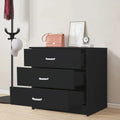 NEWEEN White 4 Drawer Dresser, Chest of Drawers for Bedroom, Modern Storage Cabinet Dresser Organizer Unit with Handle for Living Room, Closet, Hallway