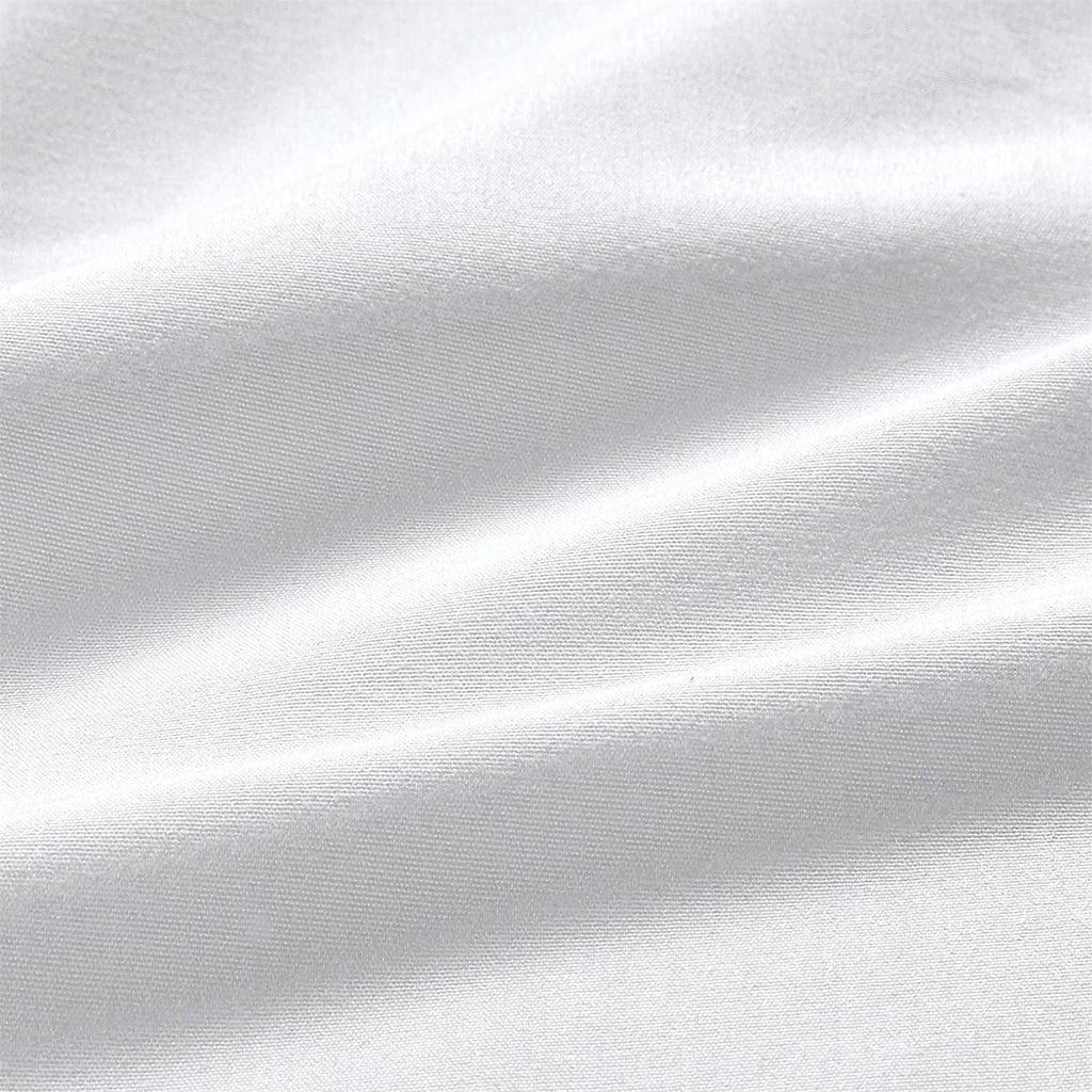 NEWEEN Wrap Around Bed Skirts for Queen Beds 15 Inches Drop, White Elastic Dust Ruffles Easy Fit Wrinkle & Fade Resistant Silky Luxurious Fabric Solid Machine Washable