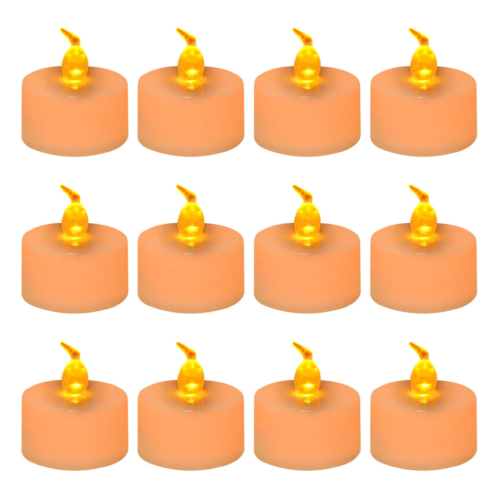 24PCS Flameless Votive Candles Electric Fake Candle Battery Operated LED Tea Lights in Warm White for Wedding, Table, Halloween,Christmas Decorations