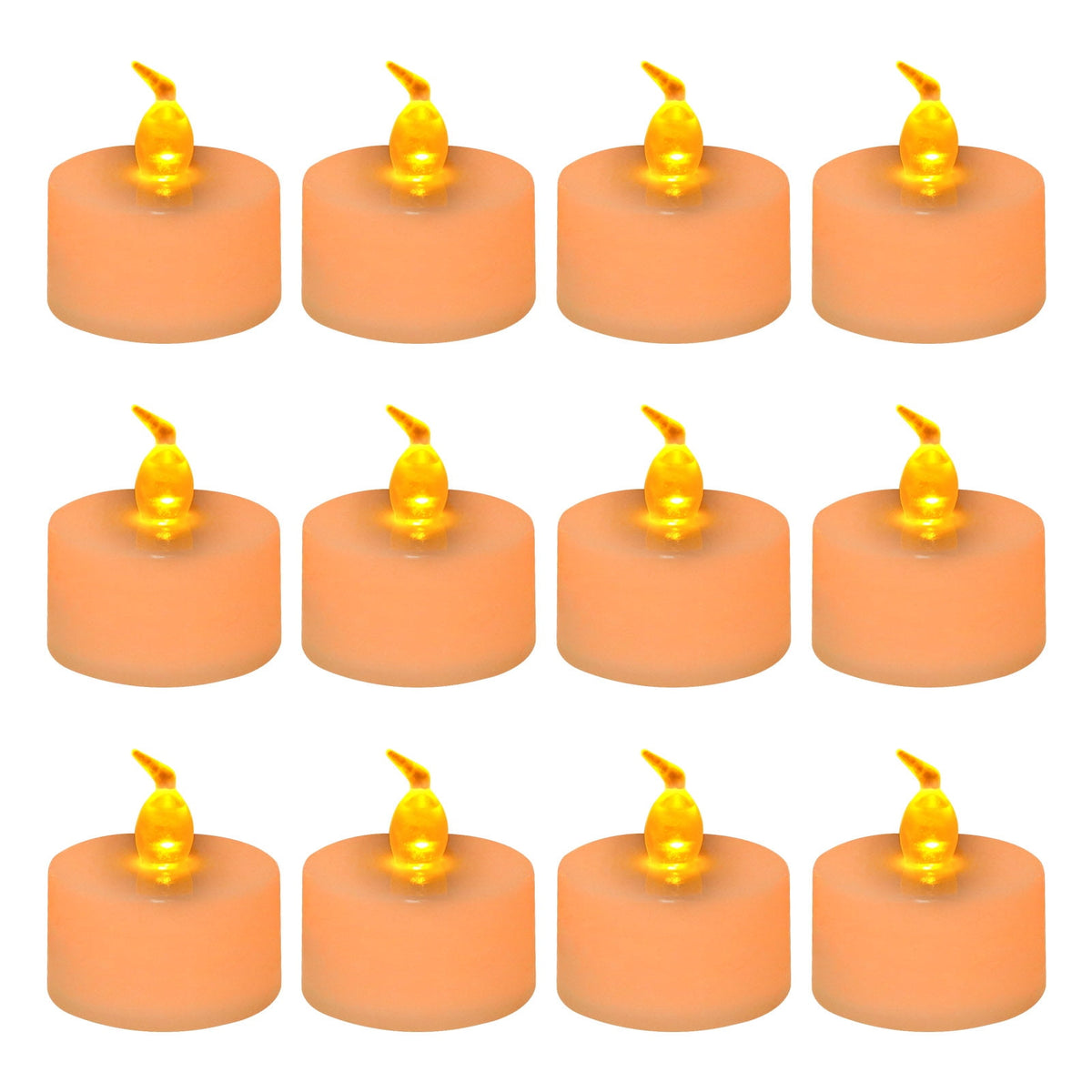 24PCS Flameless Votive Candles Electric Fake Candle Battery Operated LED Tea Lights in Warm White for Wedding, Table, Halloween,Christmas Decorations