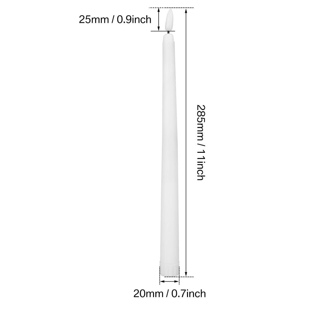 6PCS Flickering LED Flameless Taper Candles with Remote and Timer 11 Inch Battery Operated Warm White