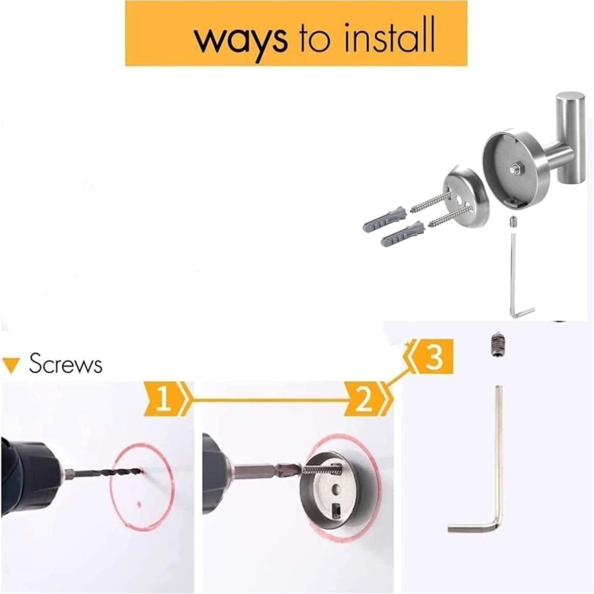 2 Pack Towel Hooks, Brushed Nickel SUS304 Stainless Steel Coat Robe Clothes Hook Modern Wall Hook Holder for Bathroom Kitchen Garage Hotel Wall Mounted