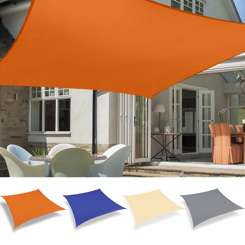 Sun Shade Sail Rectangle 6.5/10/12/13/16FT Waterproof Outdoor Garden Patio Party Sunscreen Awning Canopy 98% UV Block With Free Rope
