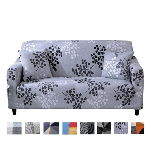 1 2 3 4 Seater Printed Sofa Cover Couch Slipcover, Elastic Stretch Armchair / Loveseat / Couch Sectional Sofa Slipcover Furniture with 1 Pillowcase Protector Dog Pet