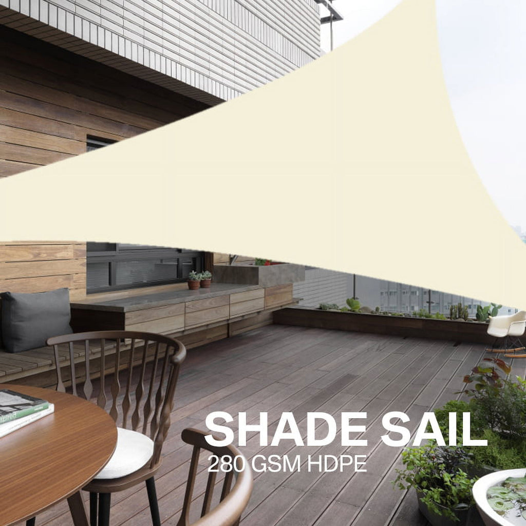 Sun Shade Sail Triangle Waterproof 6.5/10/12/16FT Outdoor Garden Patio Party Sunscreen Awing Triangle Canopy 98% UV Block with Free Rope