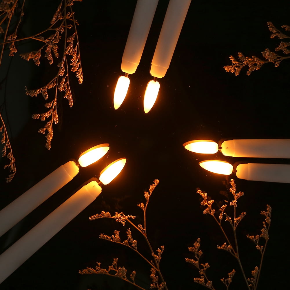 6PCS Flickering LED Flameless Taper Candles with Remote and Timer 11 Inch Battery Operated Warm White