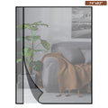 Reversible Left/Right Opening Magnetic Screen Door Fits Door Size 72"x80", Screen Size 74"x82", Removable Upgraded Polyester Screen Mesh with Strong Magnets for Front/Back Patio Door, Black