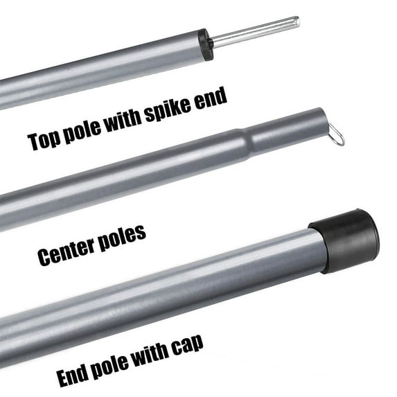 NEWEEN Tent Poles Telescoping Tarp Poles 81 inches Aluminum Tent Pole for Tarp Easy Adjustable Camping Tarp Poles,Set of 2 for Camping Hiking Christmas Gifts(4 Sections&Black)