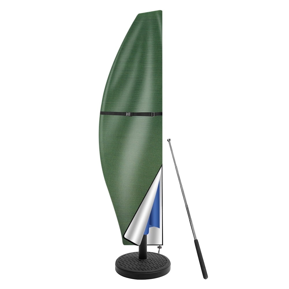 Patio Umbrella Cover 9'-13' Fits Cantilever Offset Umbrella Outdoor Umbrella Covers 420D with Telescopic Rod Water Resistant Parasol Cover Tan