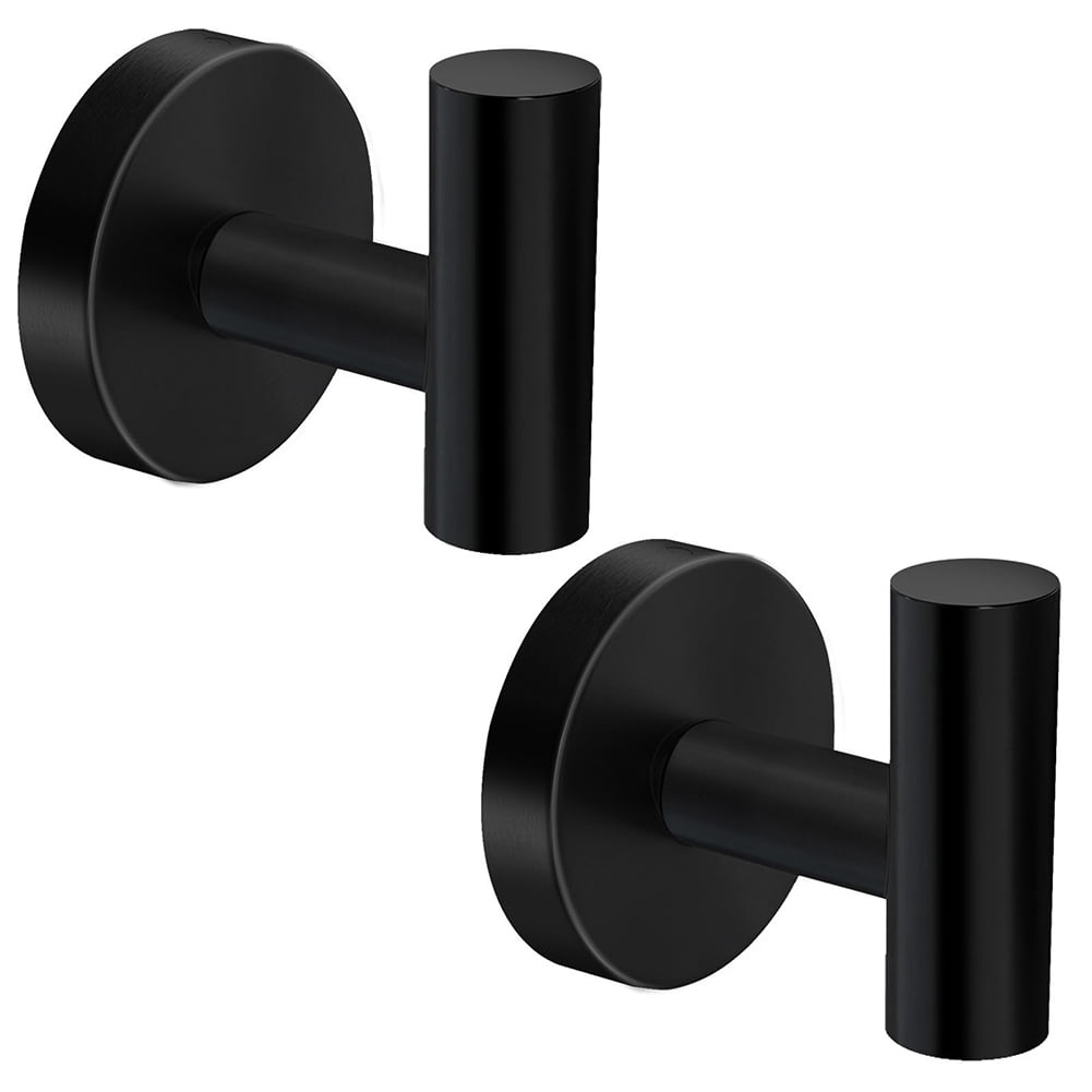 2 Pack Towel Hooks, Brushed Nickel SUS304 Stainless Steel Coat Robe Clothes Hook Modern Wall Hook Holder for Bathroom Kitchen Garage Hotel Wall Mounted
