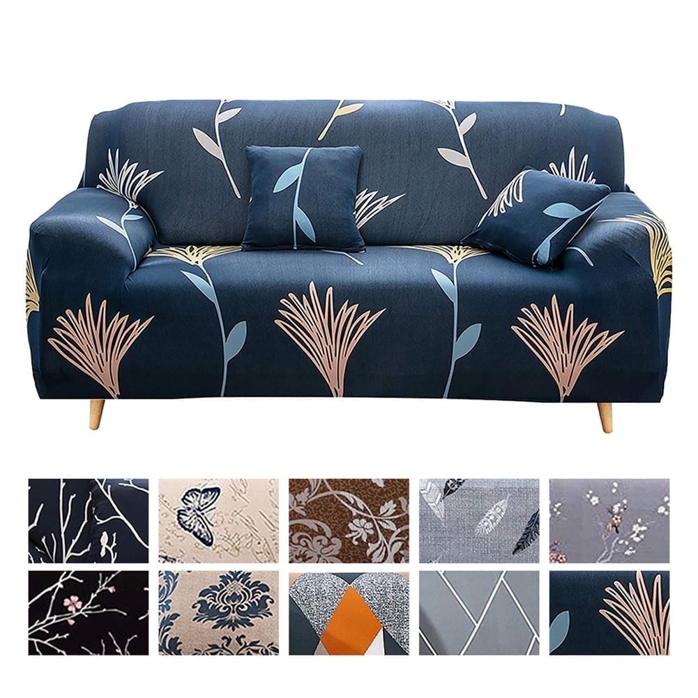 NEWEEN Sofa Cover High Stretch Elastic Fabric 1 2 3 Seater Sofa Slipcover Chair Loveseat Couch Cover Polyester Spandex Furniture Protector Cover with 1 Pillowcase (3 Seater, Checkerboard)