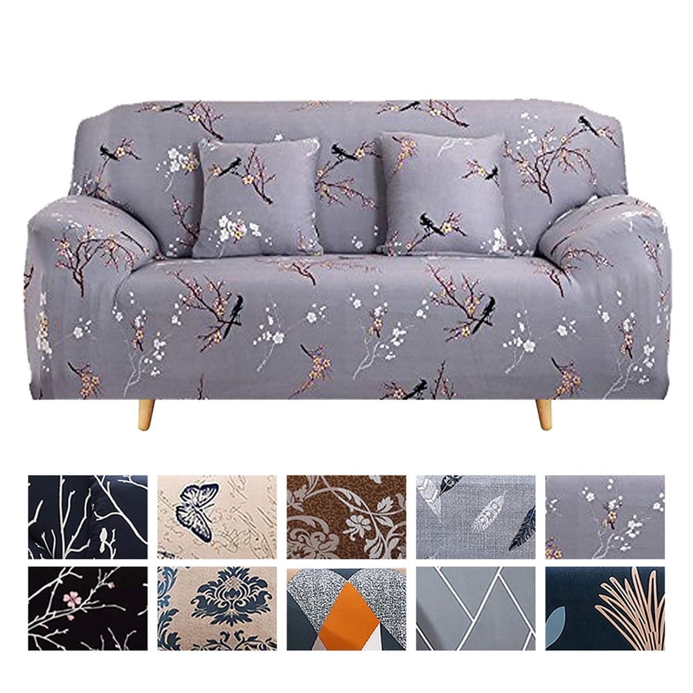 NEWEEN Sofa Cover High Stretch Elastic Fabric 1 2 3 Seater Sofa Slipcover Chair Loveseat Couch Cover Polyester Spandex Furniture Protector Cover with 1 Pillowcase (3 Seater, Checkerboard)