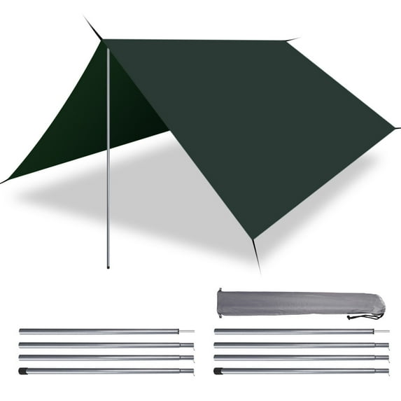 NEWEEN Tent Poles Telescoping Tarp Poles 81 inches Aluminum Tent Pole for Tarp Easy Adjustable Camping Tarp Poles,Set of 2 for Camping Hiking Christmas Gifts(4 Sections&Black)