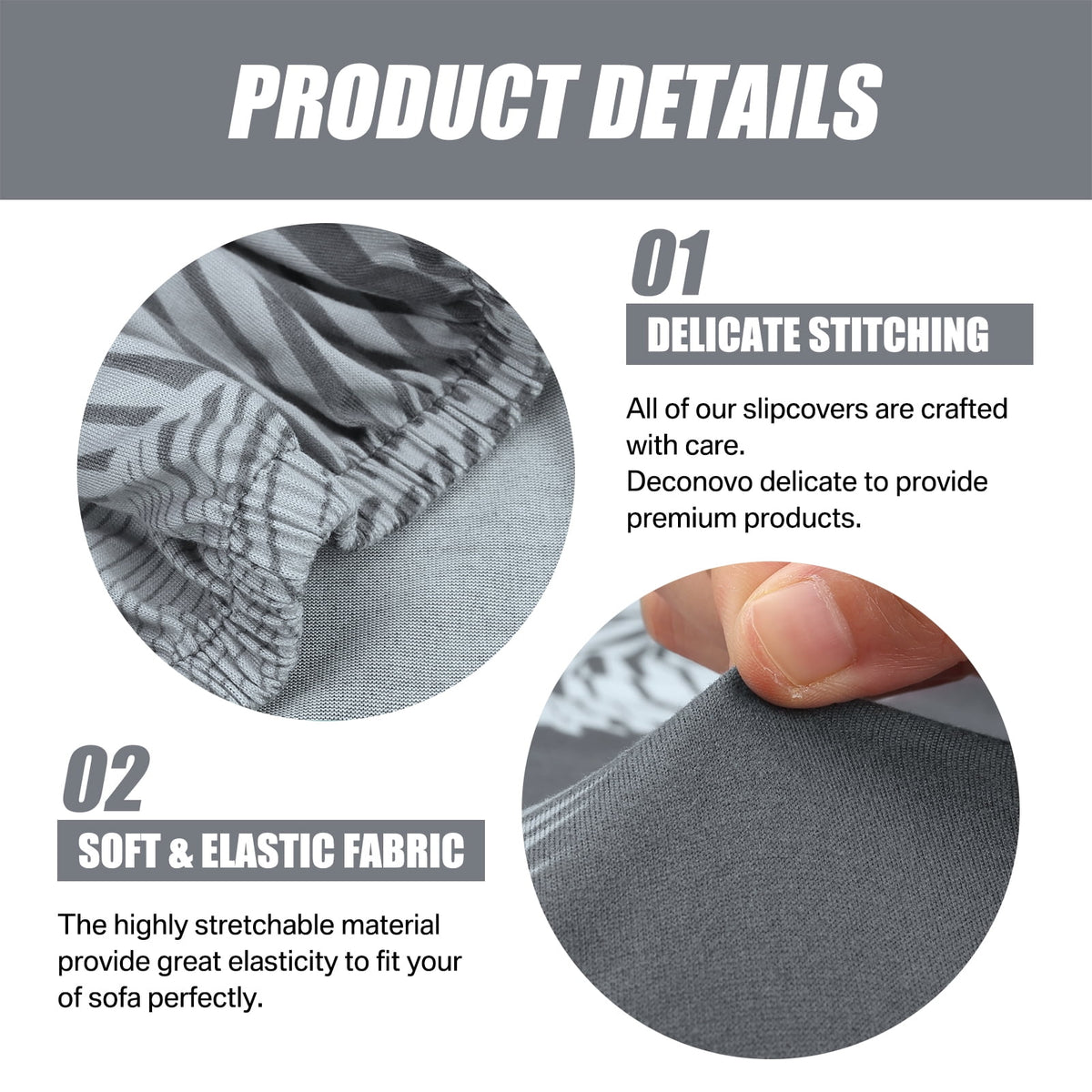1 2 3 4 Seater Printed Sofa Cover Couch Slipcover, Elastic Stretch Armchair / Loveseat / Couch Sectional Sofa Slipcover Furniture with 1 Pillowcase Protector Dog Pet
