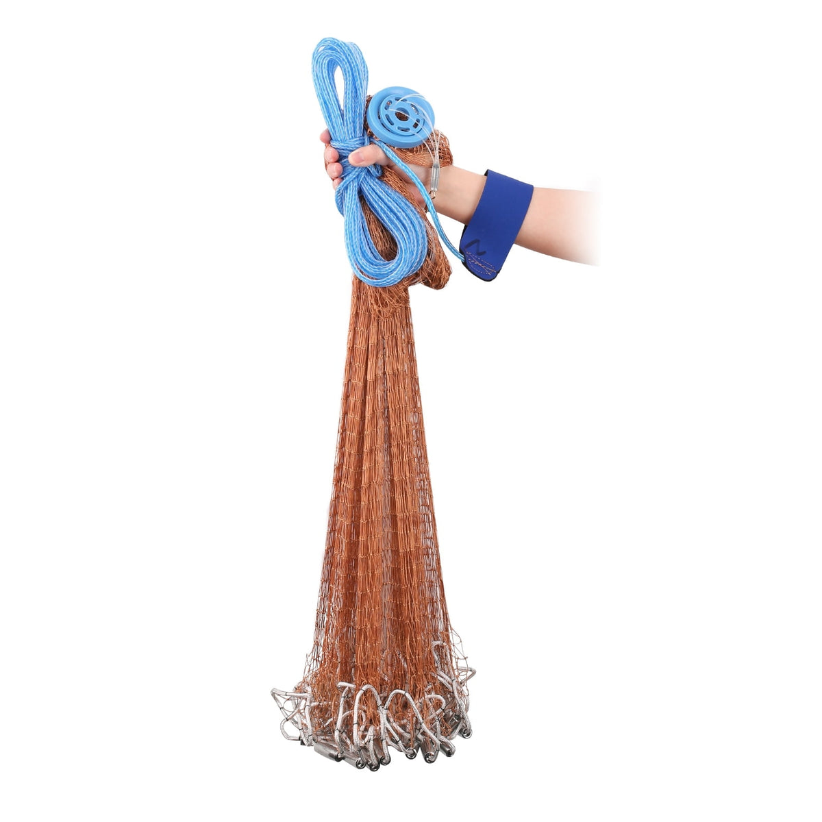 NEWEEN Cast Net 3/8" Mesh Hand Cast Fishing Net Saltwater Bait Casting Net 4/6/8FT Radius Size