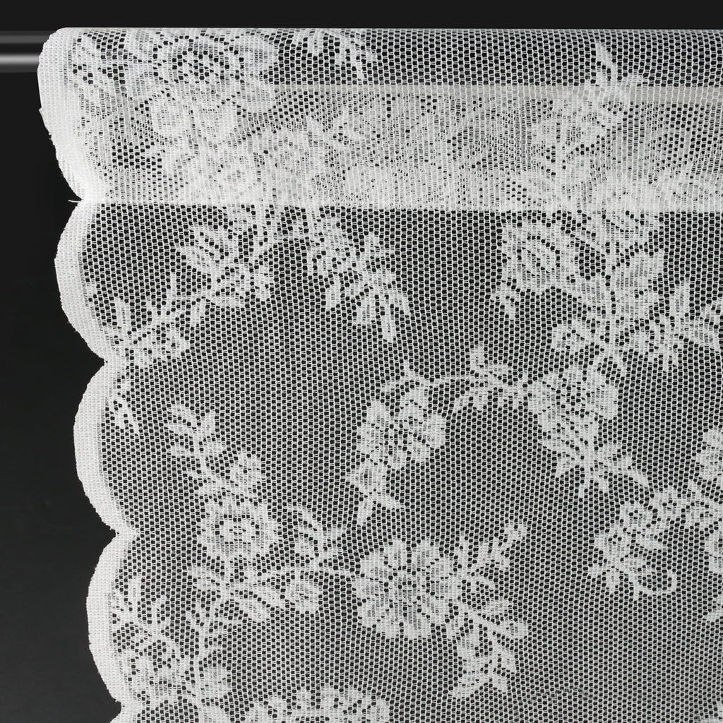 NEWEEN Sheer Lace Curtains Vintage Floral for Living Room Sets Rod Pocket,40"Wx78"L,2 Panels,White